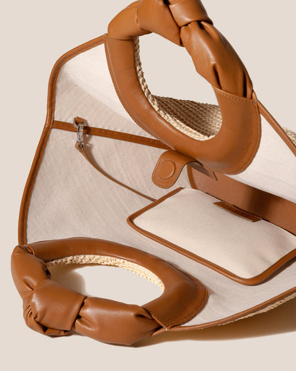 Hereu CASTELL RAFFIA - Knotted-handle Tote Bag
