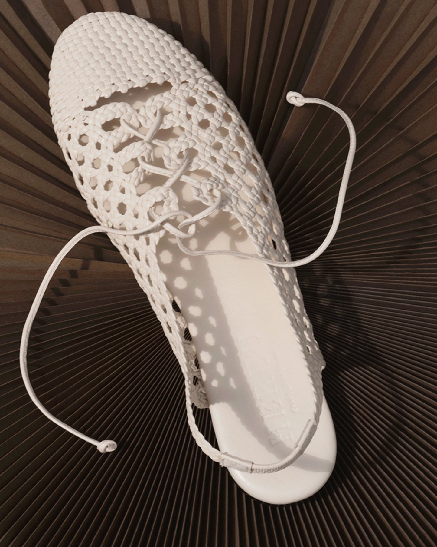 Hereu SARDANA - Lace-up Woven Slingback Sandal