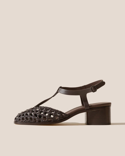 Hereu GABIA - Heeled Woven T-bar Sandal