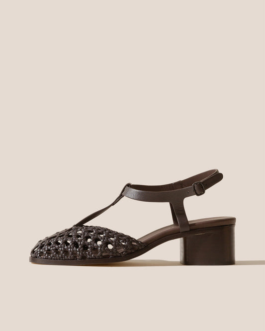 Hereu GABIA - Heeled Woven T-bar Sandal
