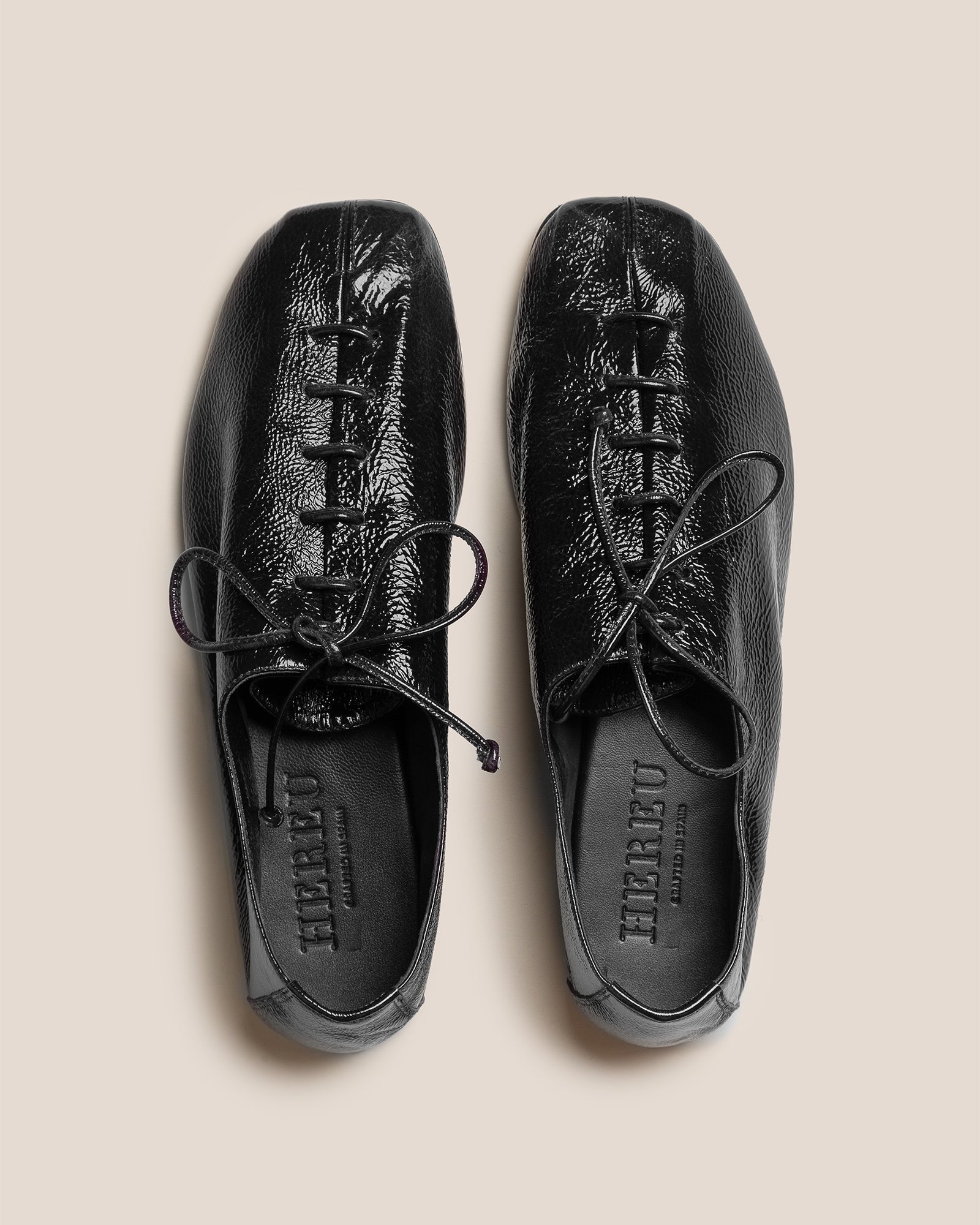 Hereu PLEGADA CRINKLED GLOSSY - Deconstructed Lace-up Shoe