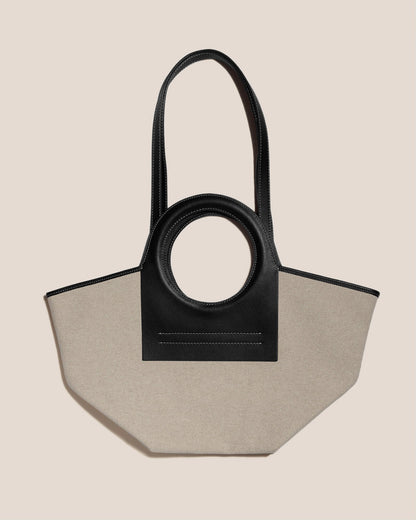 Hereu CALA S - Leather-trimmed Canvas Tote Bag