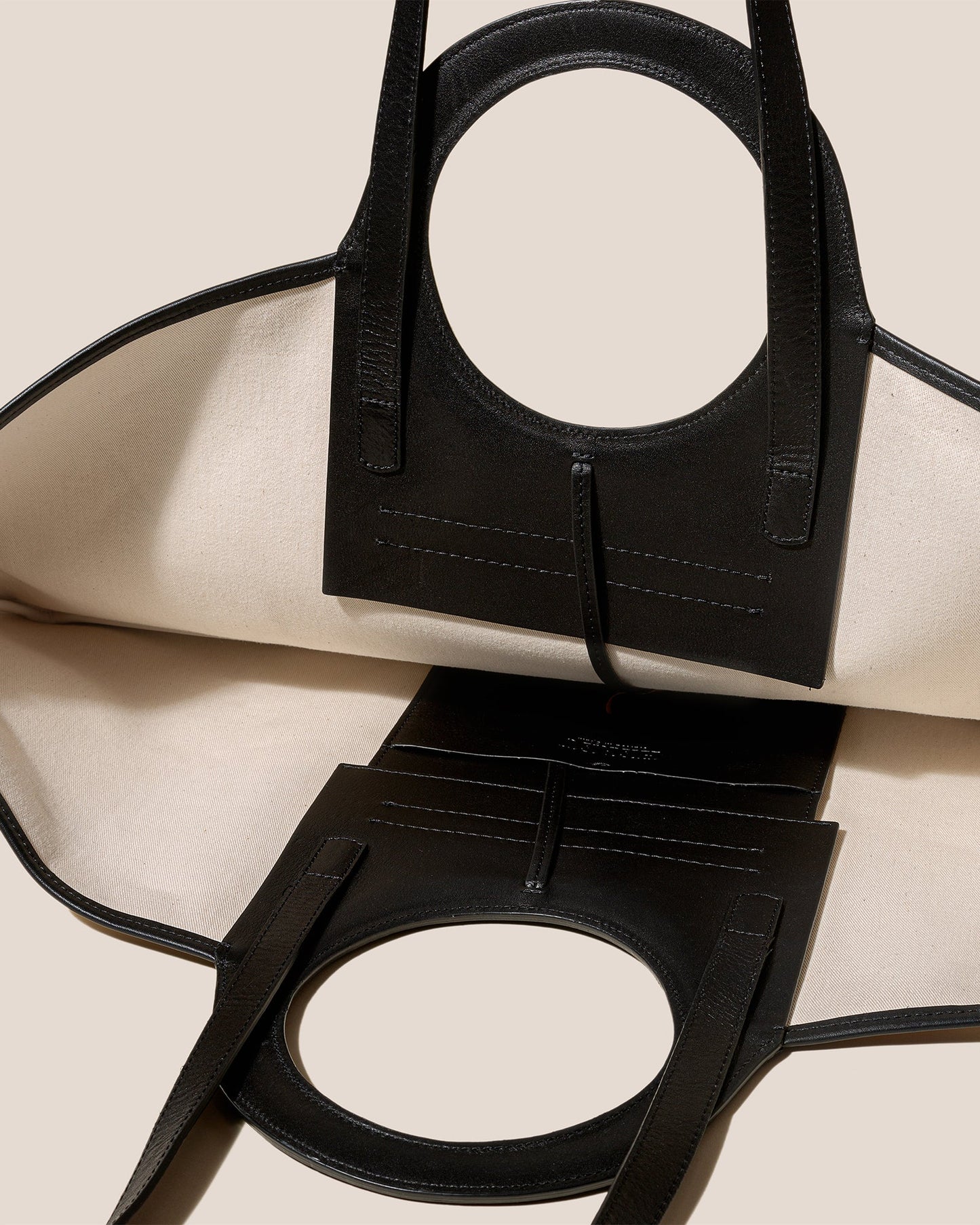 Hereu CALA S - Leather-trimmed Canvas Tote Bag