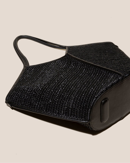 Hereu CALELLA RAFFIA - Leather-trimmed Tote Bag