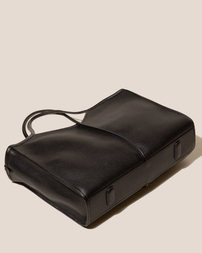 Hereu CALELLA SQUARED MEDIUM GRAINY - Leather-trimmed Tote Bag