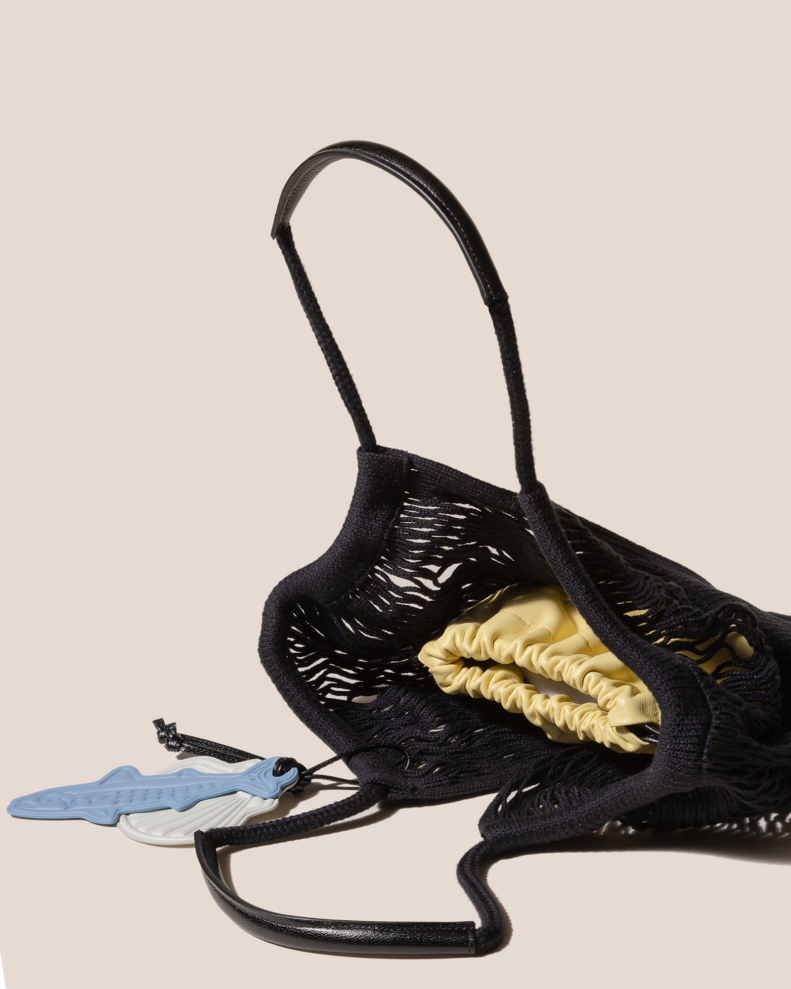 Hereu CALELLA FILT S CHARM - Knitted Cotton Net Bag
