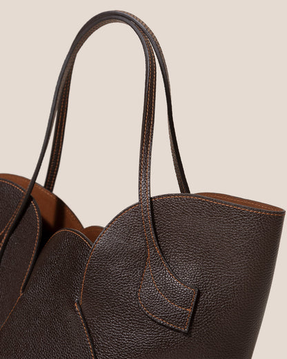 Hereu SEPAL S GRAINY - Tulip Shape Zipped Tote Bag