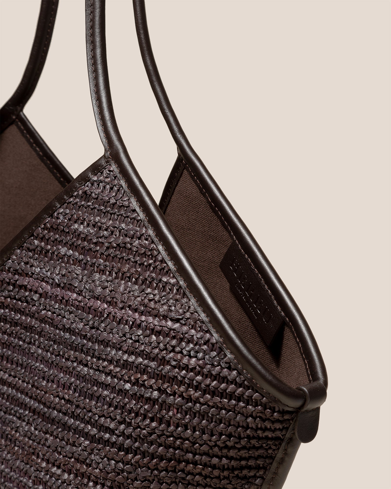 Hereu CALELLA RAFFIA - Leather-trimmed Tote Bag
