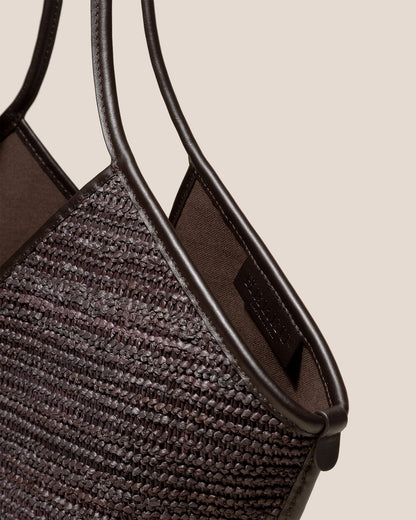 Hereu CALELLA RAFFIA - Leather-trimmed Tote Bag