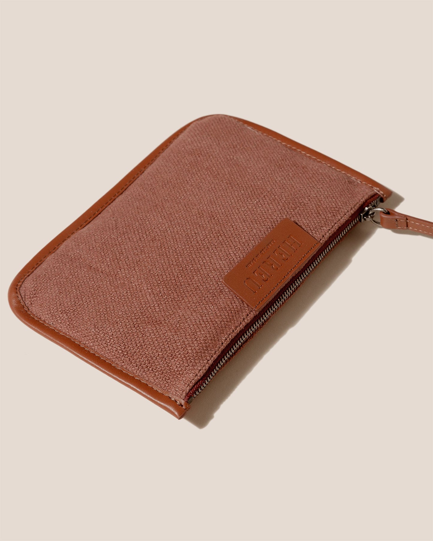 Hereu CALELLA SOFT LINEN - Leather-trimmed Tote Bag