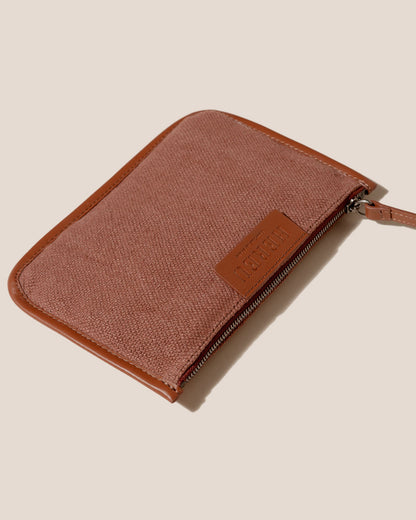 Hereu CALELLA SOFT LINEN - Leather-trimmed Tote Bag