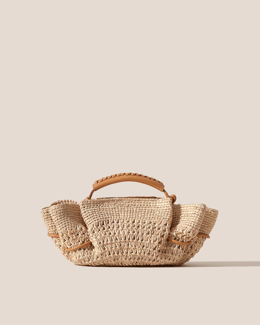 Hereu ARTA MINI CROCHET RAFFIA - Pleated Crossbody Bag