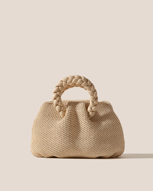 Hereu BOMBON M SOFT RAFFIA - Medium Plaited-handle Raffia Handbag