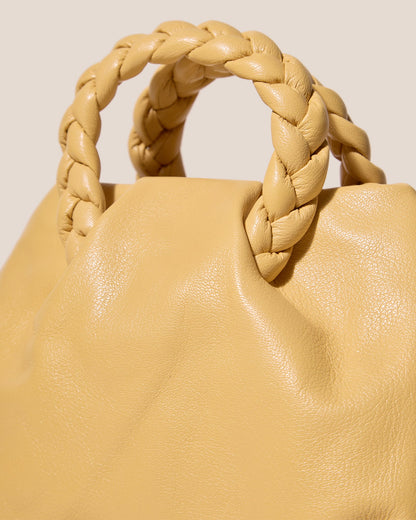 Hereu BOMBON M SUPPLE SHINY - Medium Plaited-handle Leather Handbag
