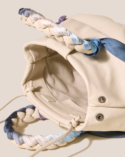Hereu BOMBON M FOULARD - Medium Plaited-handle Leather Handbag