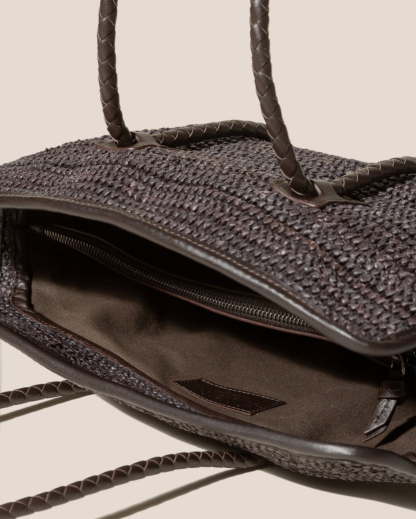 Hereu FORNA RAFFIA - Leather Framed Shoulder Bag