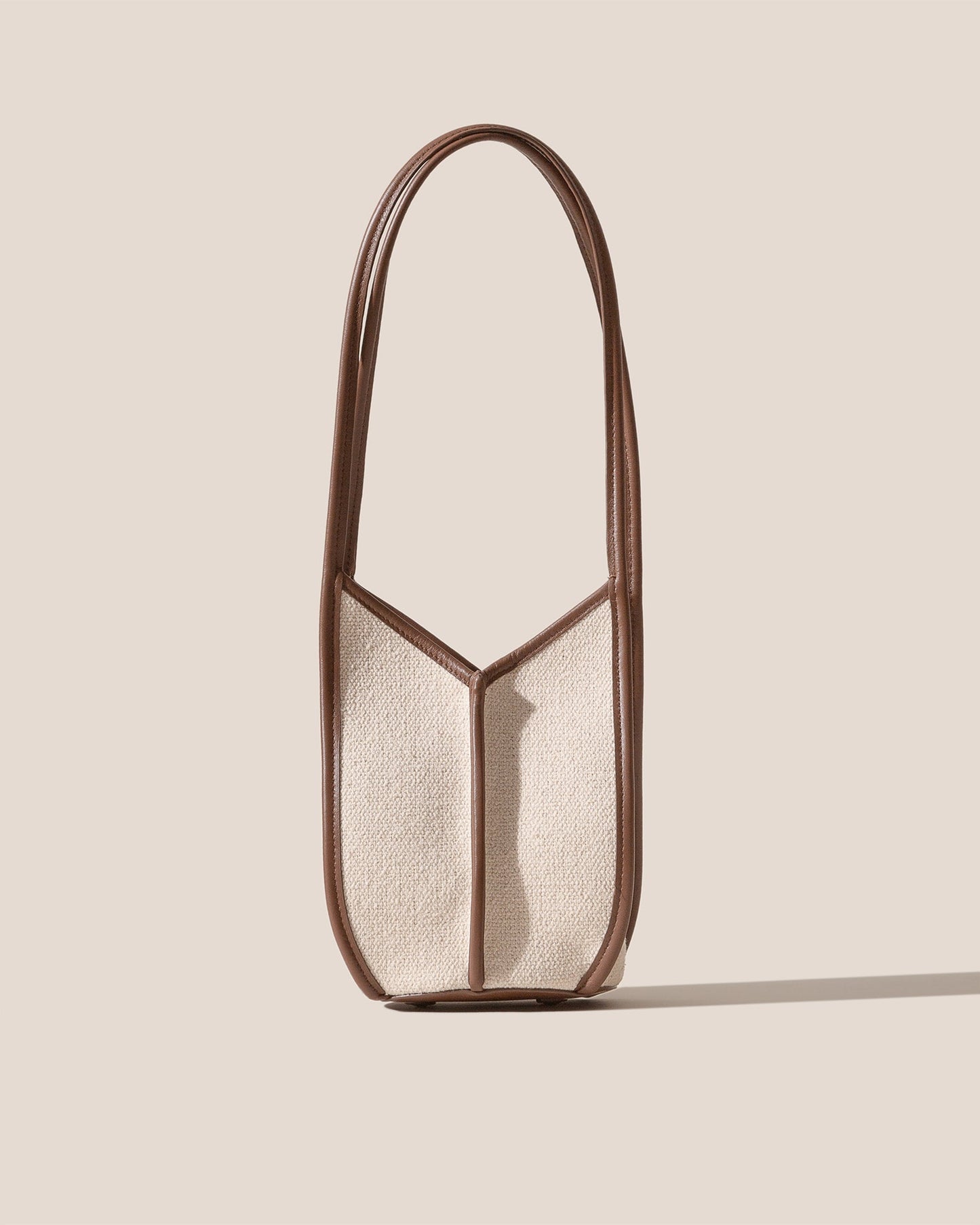 Hereu CALELLA BUCKET CANVAS - Leather-trimmed Shoulder Bag