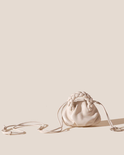 Hereu BOMBON MINI PURSE - Plaited-Handle Leather Keychain Purse