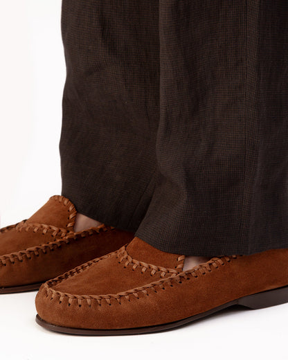 Hereu SASTRE SUEDE - Braided Seams Slip-on Loafer