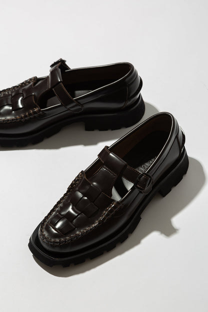 Hereu SOLLER SPORT - Tread Sole T-Bar Loafer
