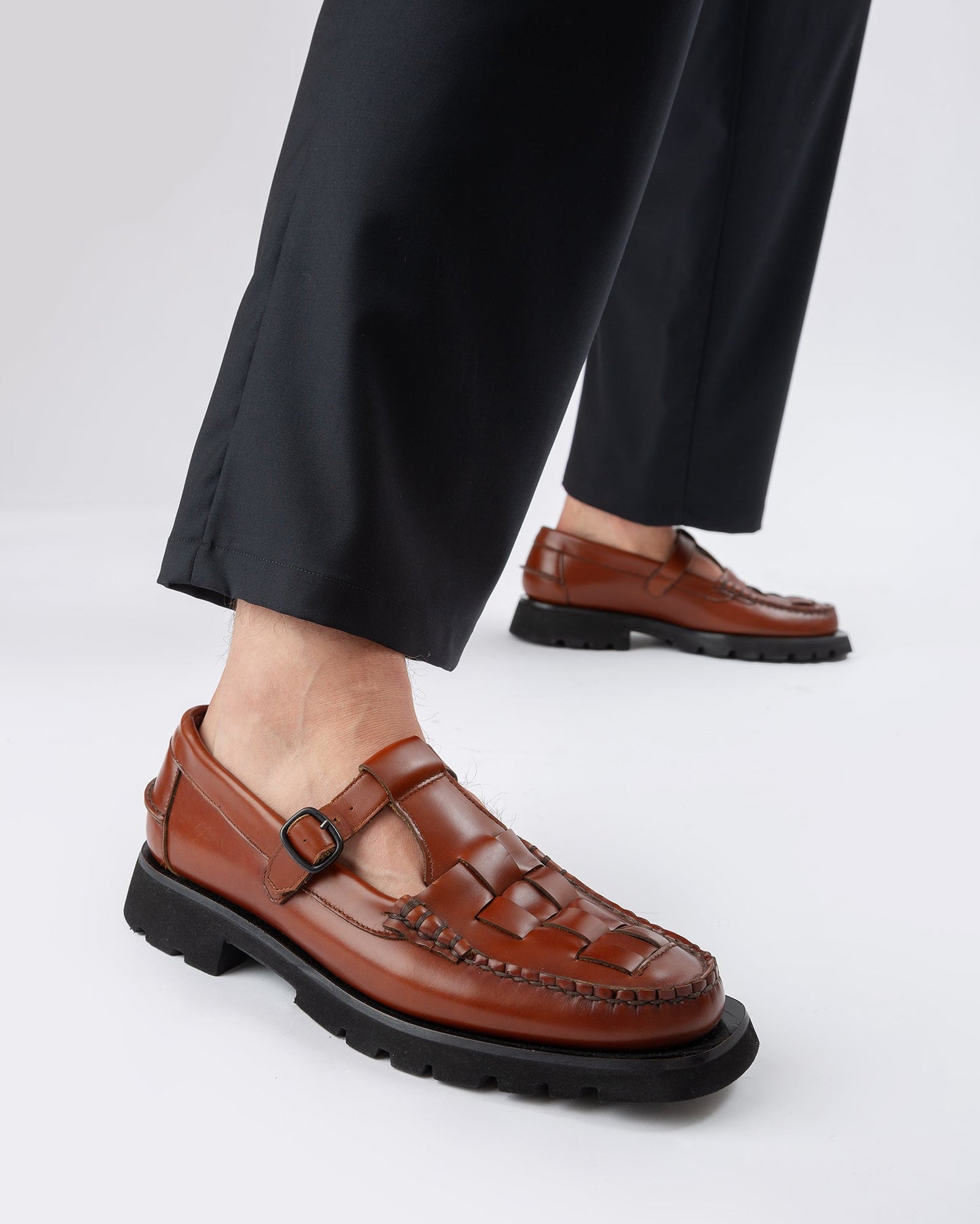 Hereu SOLLER SPORT - Tread Sole T-Bar Loafer