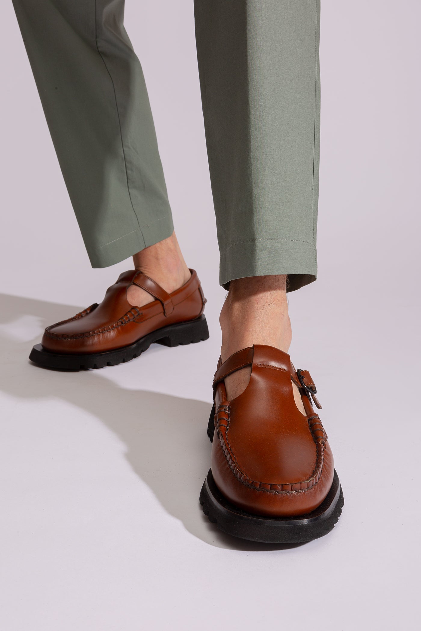 Hereu ALBER SPORT - Tread Sole T-Bar Loafer