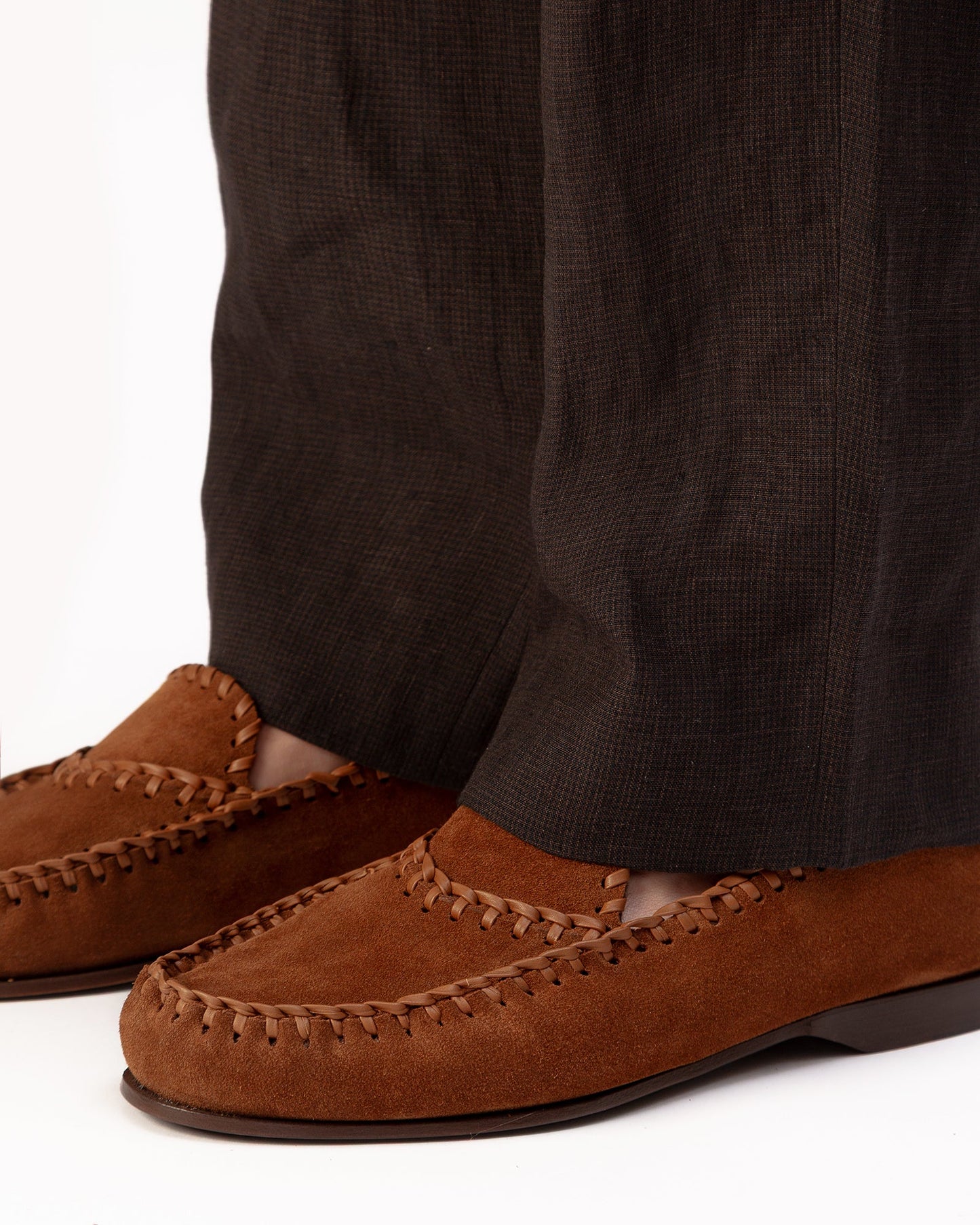 Hereu SASTRE SUEDE - Braided Seams Slip-on Loafer