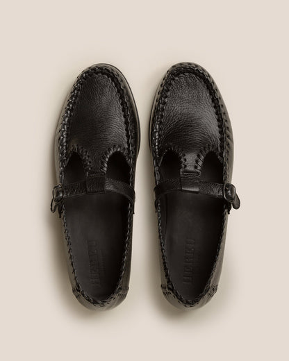 Hereu ALCOVER SUPPLE SHINY - Braided Seams T-bar Loafer