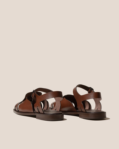 Hereu ROCA GRAINY VEG TAN - Square-toe Fisherman Sandal