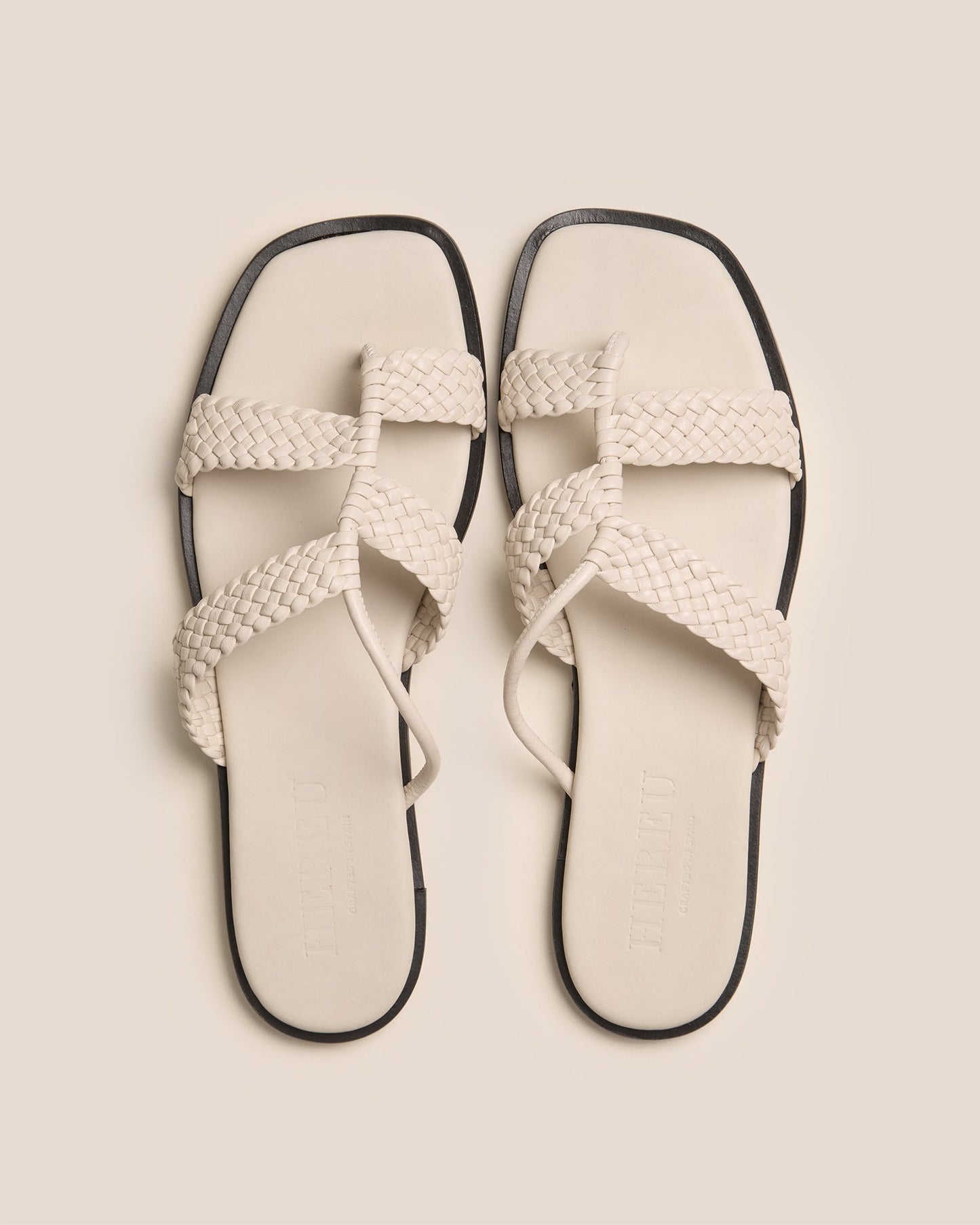 Hereu LINA WOVEN - Strappy Toe-Post Sandal